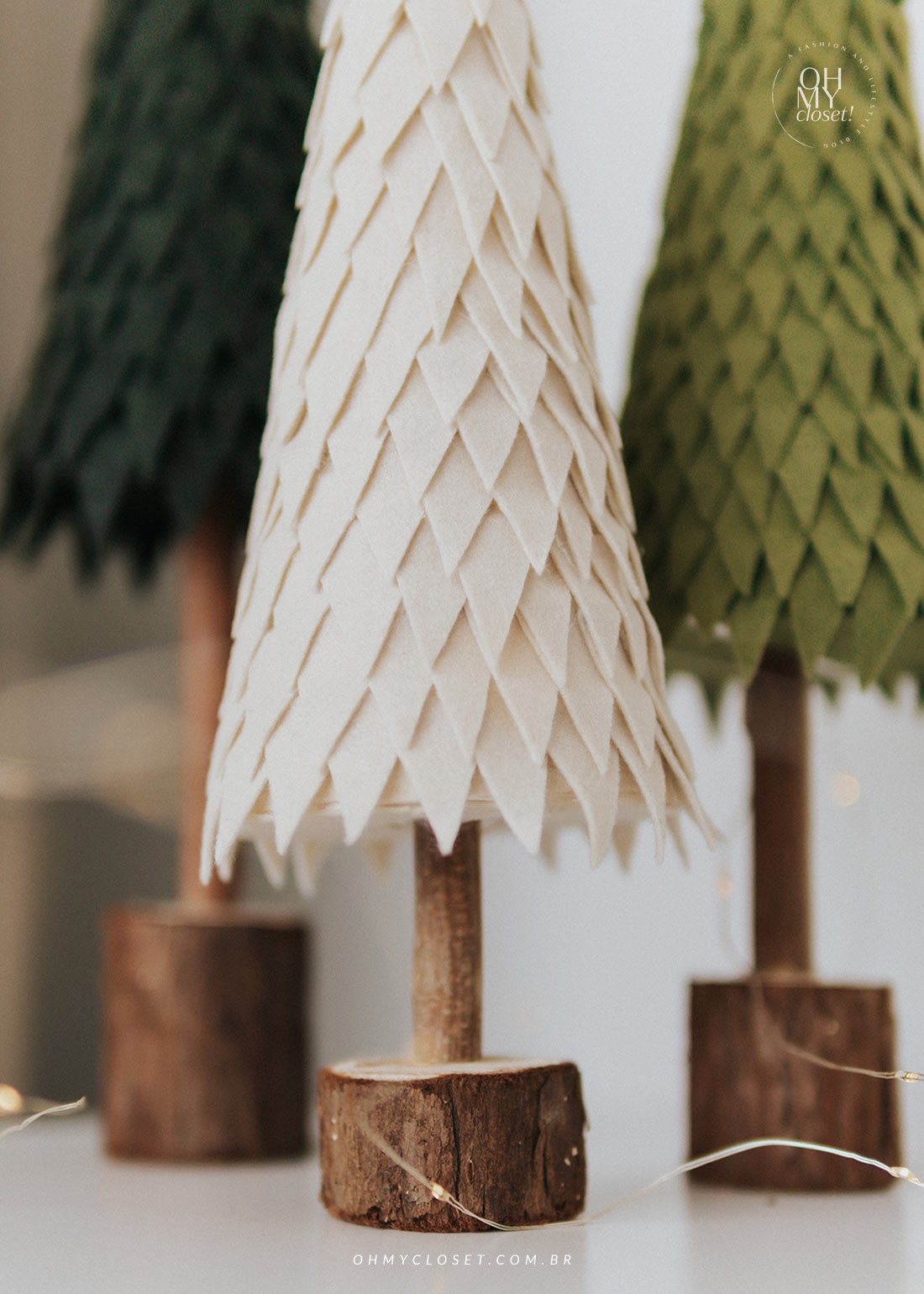 DIY Mini Árvore de Natal de Feltro - Christmas Series Vol. 3 - Oh My Closet!